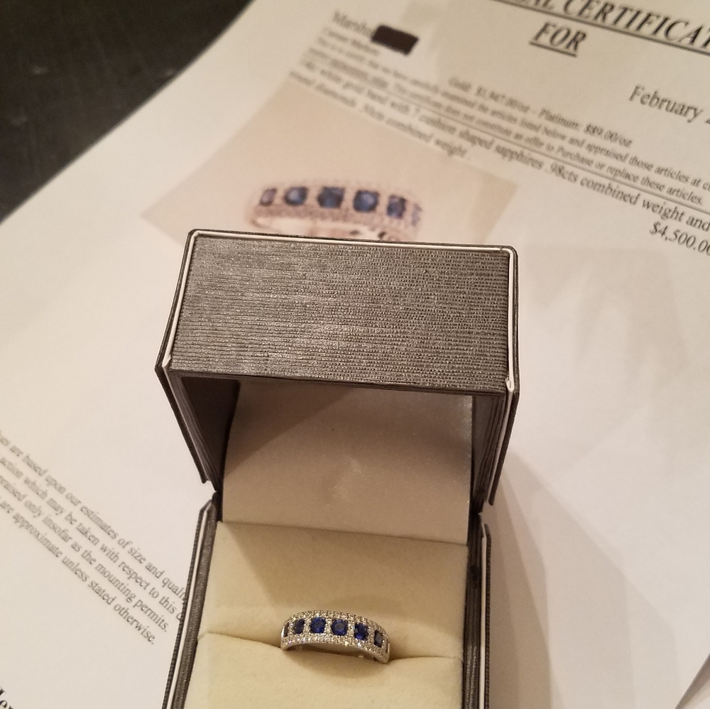 ❌❌❌SOLD❌❌❌DIAMOND & SAPPHIRE RING - Picture 4 of 12